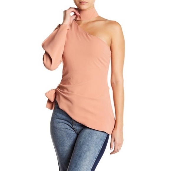 NORDSTROM Dance and Marvel One Shoulder Choker Top - Picture 4 of 10